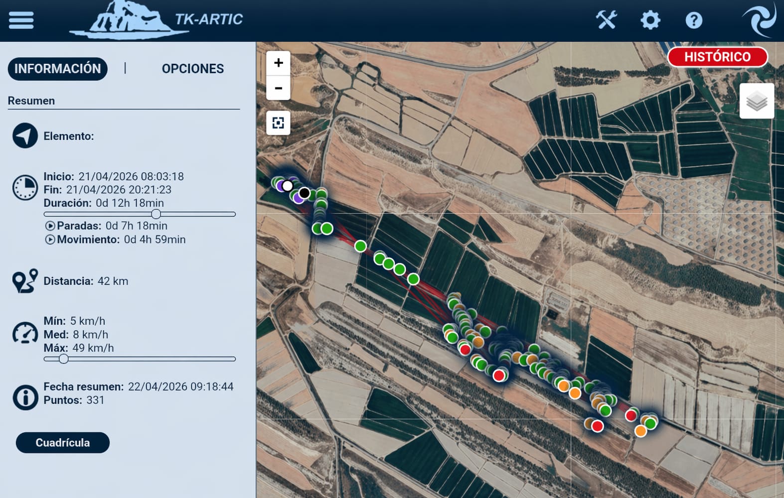Plataforma de trazabilidad GPS en tiempo real para gestión de purines